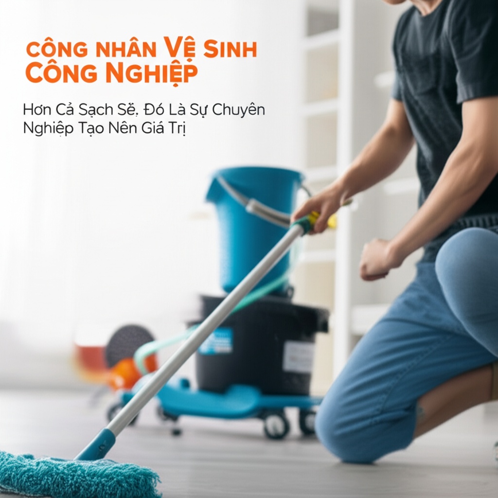 Hình minh họa cho bài viết: Công Nhân Vệ Sinh Công Nghiệp: Hơn Cả Sạch Sẽ, Đó Là Sự Chuyên Nghiệp Tạo Nên Giá Trị
