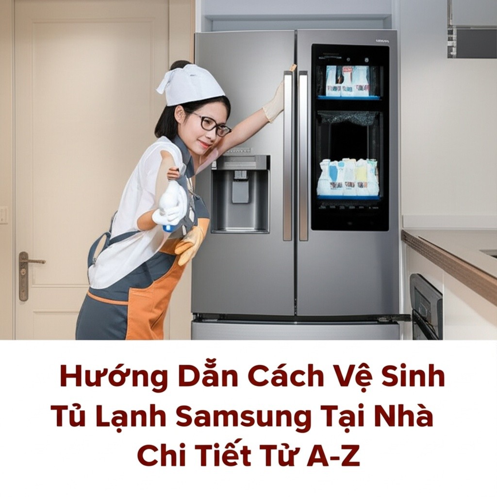 Hình minh họa cho bài viết: Hướng Dẫn Cách Vệ Sinh Tủ Lạnh Samsung Tại Nhà Chi Tiết Từ A-Z