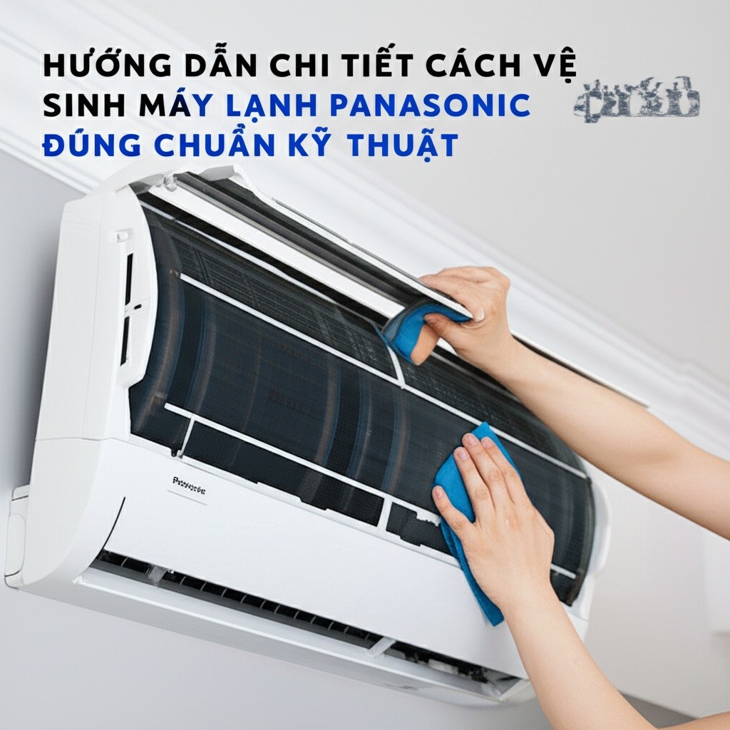 Hình minh họa cho bài viết: Hướng Dẫn Chi Tiết Cách Vệ Sinh Máy Lạnh Panasonic Tại Nhà Đúng Chuẩn Kỹ Thuật